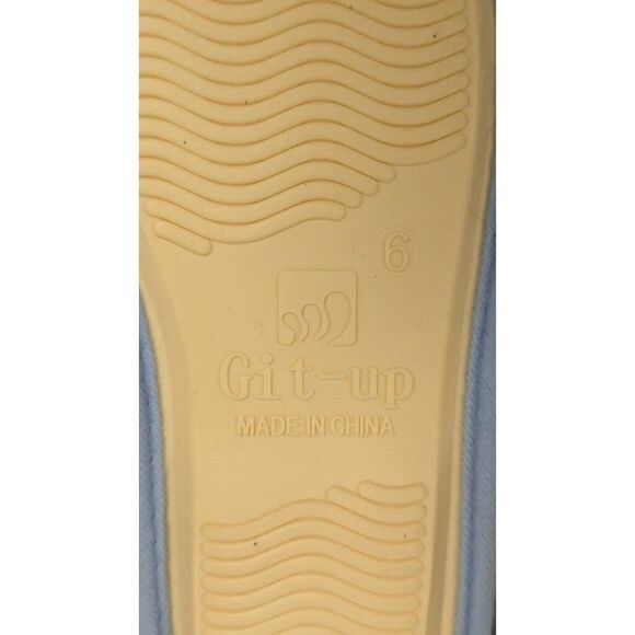 Git-Up Womens Size 6 Chambray Closed Toe Slip On Hook & Loop Slide Slipper - Picture 11 of 11